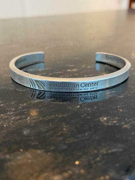 Pewter Cuff/Bracelet - Kauffman Center Logo