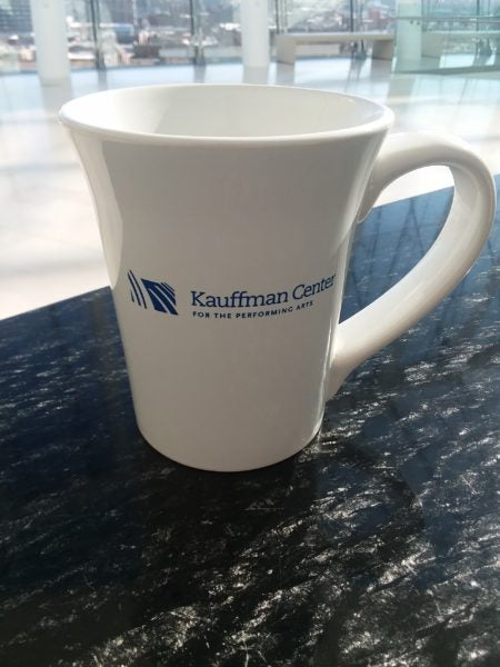 Coffee Mug (White or Blue) - Kauffman Center Branded